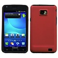 Insten® Fusion Faceplate Case F/Samsung I777 (Galaxy S II) AT&T; Titanium Solid Red
