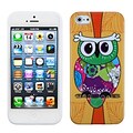 Insten® Argyle Candy Skin Cover F/iPhone 5/5S, Tropical Orange Owl