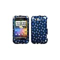 Insten® Protector Case For HTC WildFire S GSM/WildFire S CDMA; Blue/2D Silver Twinkle Stars/Sparkle