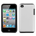 Insten® Fusion Rubberized Faceplate Case For iPod Touch 4th Gen; White (1020043)