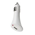 Insten® 12 - 24 VDC Hot Press In-Car USB Charger Adapter; White