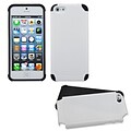 Insten® Fusion Protector Cover F/iPhone 5/5S; White/Black Frosted
