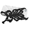 Insten® Butterflykiss Hybrid Rubberized Phone Protector Cover F/iPhone 5/5S; Black/Solid White