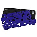 Insten® FlowerPower Hybrid Protector Cover For iPod Touch 5th Gen; Titanium Dark Blue/Black