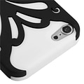 Insten® Butterflykiss Hybrid Protector Cover For iPod Touch 5th Gen; Black/Solid White