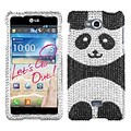 Insten® Diamante Protector Case For LG MS870 Spirit 4G; Playful Panda