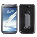 Insten® Stand Protector Cover For Samsung Galaxy Note II (T889/I605); Black Snap Tail