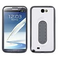 Insten® Stand Protector Cover For Samsung Galaxy Note II (T889/I605); White Snap Tail