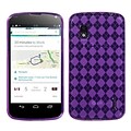 Insten® Argyle Candy Skin Cover For LG E960 Nexus 4; Purple