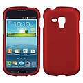 Insten® Phone Protector Case For Samsung i407 (Galaxy Amp); Titanium Solid Red