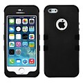 Insten® TUFF Hybrid Rubberized Phone Protector Cover F/iPhone 5/5S; Black