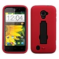 Insten® Symbiosis Stand Protector Case For ZTE Z796C; Black/Red