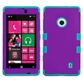Insten® Rubberized TUFF Hybrid Phone Protector Case For Nokia Lumia 521; Grape/Tropical Teal