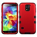 Insten® TUFF Hybrid Phone Protector Case F/Samsung Galaxy S5; Titanium Red/Black