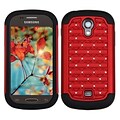 Insten® Luxurious Lattice Dazzling Protector Cover For Samsung T399 Galaxy Light; Red/Black