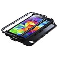 Insten® TUFF Hybrid Protector Cover F/Samsung Galaxy S5; Carbon Fiber/Black