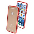 Insten® MyBumper Phone Protector Cover F/4.7 iPhone 6; Red/Transparent Clear