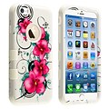 Insten® TUFF Hybrid Phone Protector Cover F/4.7 iPhone 6; Morning Petunias/Solid White