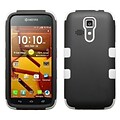 Insten® Rubberized TUFF Hybrid Phone Protector Cover For Kyocera C6730/C6530; Black/Solid White