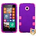 Insten® Rubberized TUFF Hybrid Phone Protector Cover For Nokia Lumia 635/630; Grape/Electric Pink