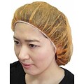 Keystone 110NWI-10-21-OBG-1BG Latex Free Polypropylene Orange Bouffant Cap, 21, 100/Pack