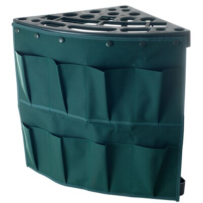 Stalwart Plastic Corner Storage Tool Rack Tower with Removable Storage Bag