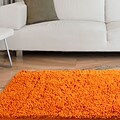 Lavish Home High Pile Carpet Shag Rug Plush Polyester, 36 x 21 Orange