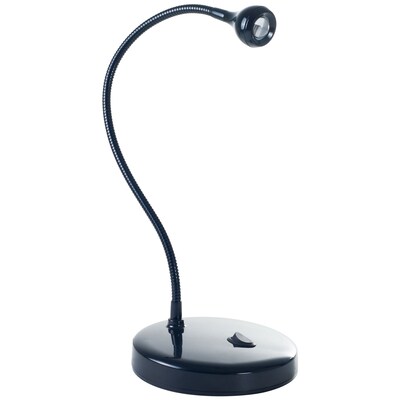 Lavish Home 17.5 Plastic Neck Desk Lamp, Black