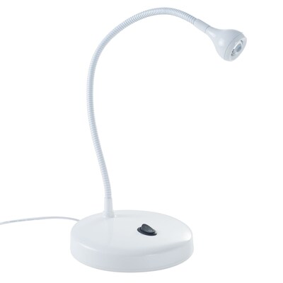 Lavish Home 17.5 Plastic Neck Desk Lamp, White