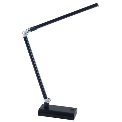 Lavish Home 26 x 3.12 Aluminum & Plastic Desk Lamp, Black