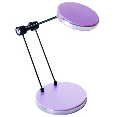 Lavish Home 12.5 Metal & Plastic Foldable Desk Lamp, Plum