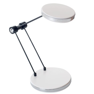 Lavish Home 12.5 Metal & Plastic Foldable Desk Lamp, White