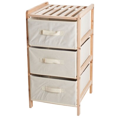 Lavish Home Wood Five Drawer Unit, 3 Drawers