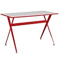 Modway EEI-1325-RED Contemporary Melamine/Steel Writing Desk, Red
