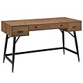 Modway EEI-1328-WAL-KIT Contemporary Wood/Melamine/Steel Writing Desk