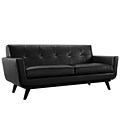 Modway Engage EEI-1337-BLK 1 Piece Leather Loveseat, Black