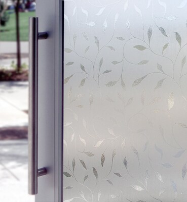 Artscape Etched Leaf Clear Window Film, 36"H x 24"W