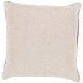 Surya LP008-2222D Linen Piped 100% Linen; 22 x 22 Down Feathers