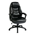 Work Smart Leather Executive Chair; Black