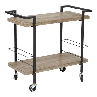 OSP Designs 30.5" x 32" Wood & Steel Serving Cart