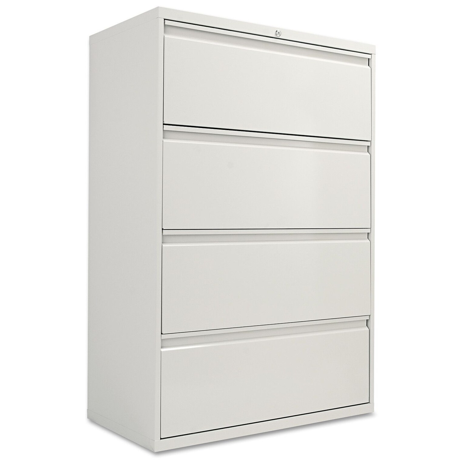 Alera® Four-Drawer Lateral File Cabinet, 36w x 18d x 52 1/2h, Light Gray (ALELF3654LG)