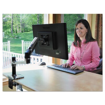 Ergotron LX Desk Mount LCD Arm Adjustable Monitor, Up to 34", Black (45-241-026)