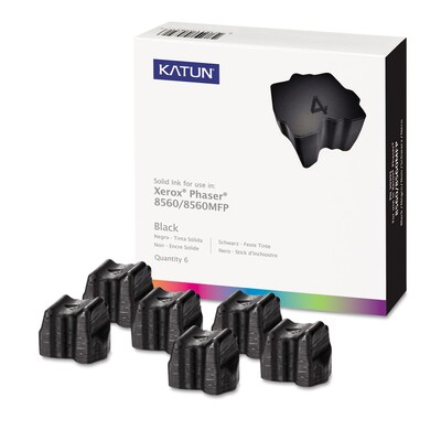 Katun Compatible Solid Ink, Xerox Phaser 8560 (108R00727), Black, 6/Pk