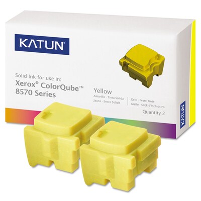 Katun Compatible Solid Ink, Xerox ColorQube 8570 (108R00928), Yellow, 2/Pk
