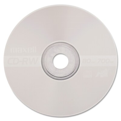 Maxell 630011 4x CD-RW, Silver, 10/Pack