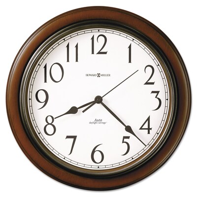 Howard Miller Talon Wall Clock, 15 1/4, Cherry