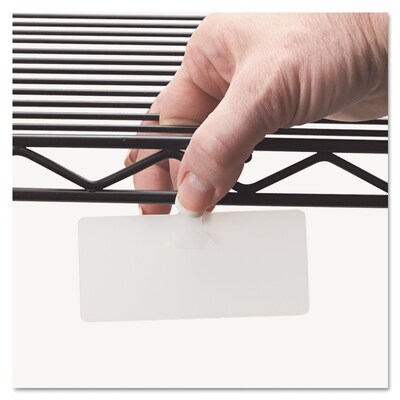 Panther Shelf Tags for Wire Rack, 3 1/2 x 1 1/2, White, 10/Pk