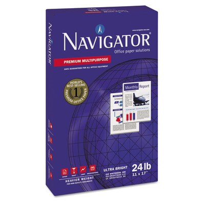 Navigator 11 x 17 Multipurpose Paper, 97 Brightness, 5/Carton (SNANMP1724)
