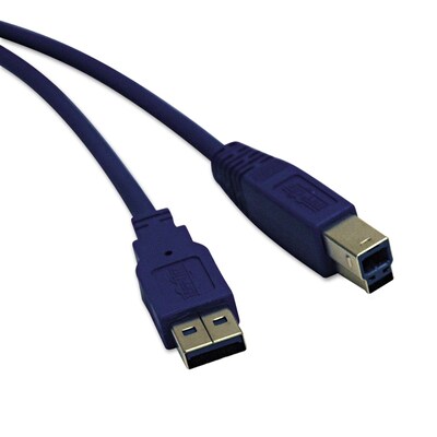 Tripp Lite 15 USB 3.0 A/B SuperSpeed Device Cable, Blue