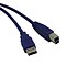 Tripp Lite 15 USB 3.0 A/B SuperSpeed Device Cable, Blue